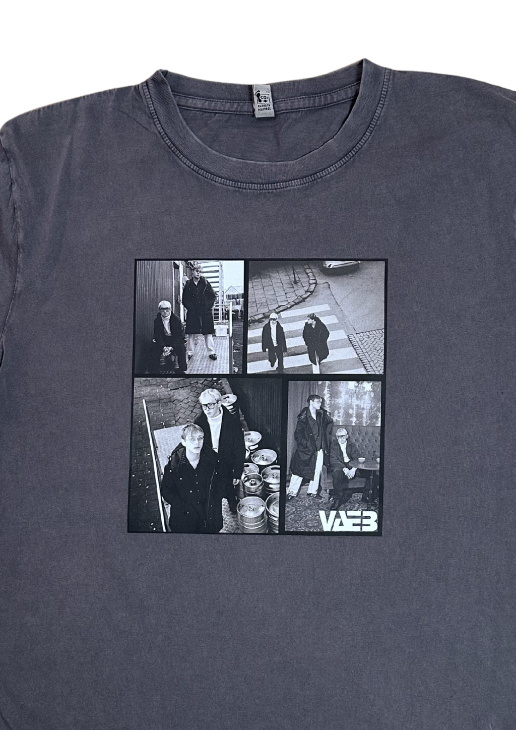 VÆB Stone Washed Grey T-Shirt